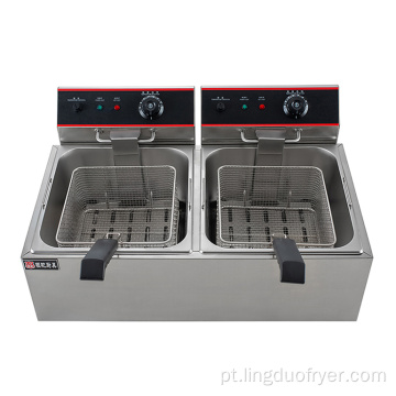 El11x2 11l Luxury Double Tank Double Cestas Electric Deep Fryer